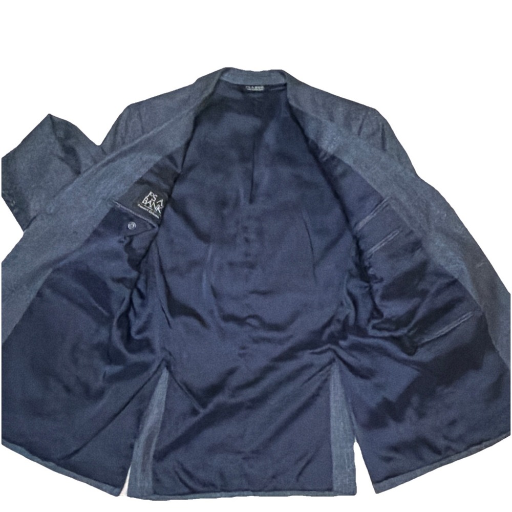 Jos A Bank Blazer Mens 38R Gray‎ Silk Wool Tailored Traveler's Collection Blazer - Picture 5 of 10